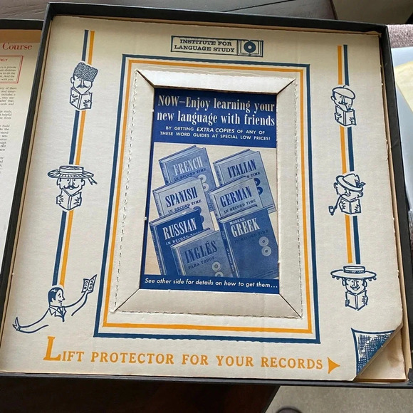 Vintage 1958 “Learn Italian in Record Time” Institute for Language Study Set - Picture 4 of 12